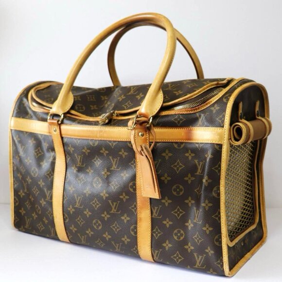 Authentic Louis Vuitton Sac Chien 50 Dog Carrier Monogram Pet Travel Bag - Picture 4 of 15